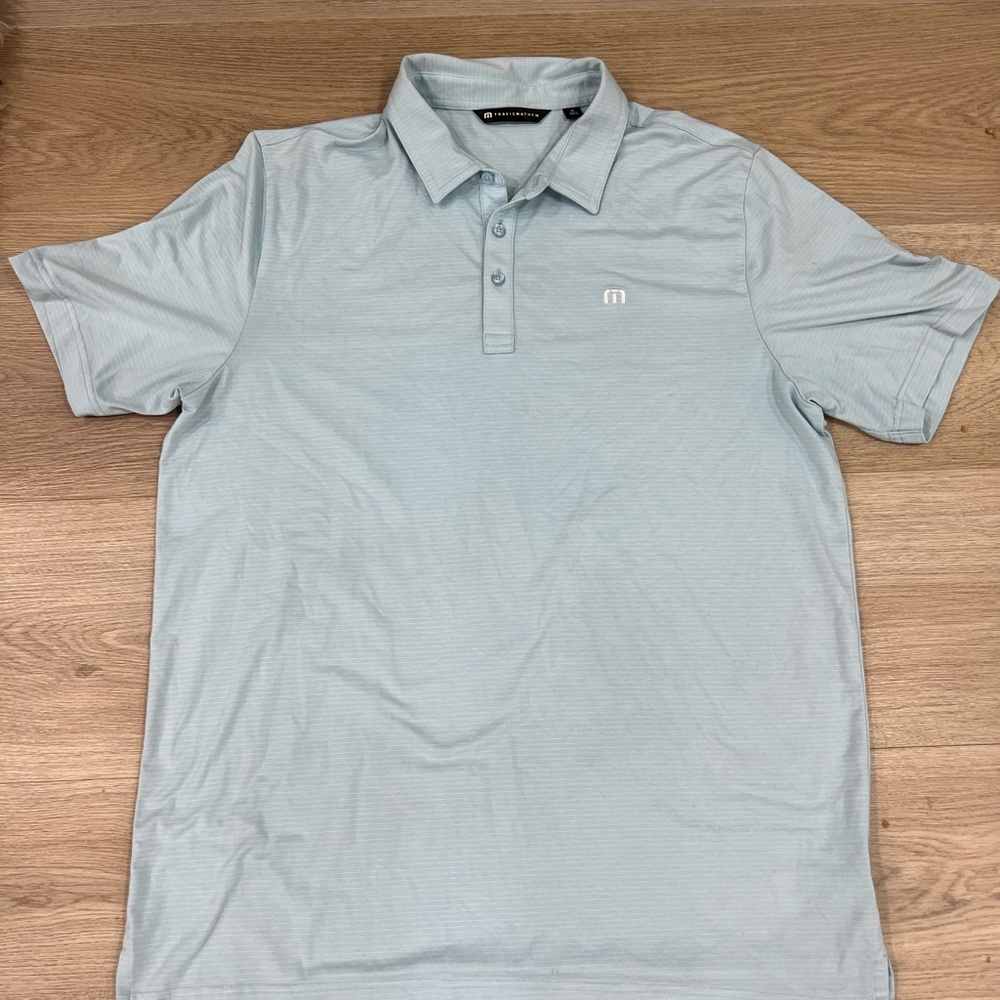 Travis Mathew Blue Polo Shirt Performance Fabric